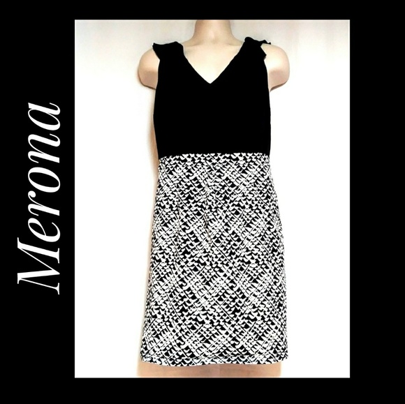 Merona Dresses & Skirts - Merona Sleeveless Black and White Career Dress Merona Dresses & Skirts - Merona Sleeveless Black and White Career Dress